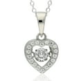 thumbnail image 2 of Quintessential Sterling Silver Dancing Stone  Heart Pendant on 18" chain, 2 of 4