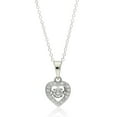 thumbnail image 1 of Quintessential Sterling Silver Dancing Stone  Heart Pendant on 18" chain, 1 of 4