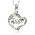 thumbnail image 2 of Quintessential Sterling Silver Dancing Stone Flower Pendant on 18" chain, 2 of 4