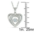 thumbnail image 2 of Quintessential Sterling Silver Dancing Stone Heart Pendant on 18" chain, 2 of 4