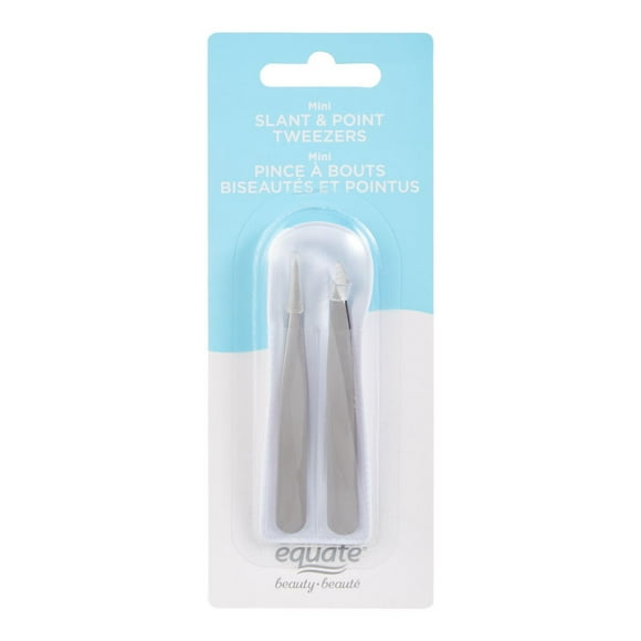 Equate Beauty Slant Tip Tweezers, 2 pieces