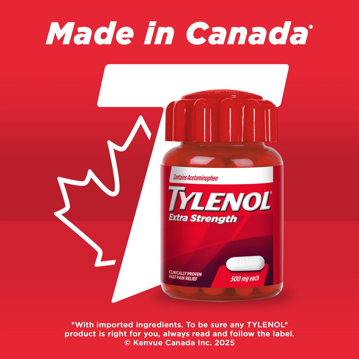 Tylenol Extra fort, comprimés FaciliT de 500 mg 100 comprimés