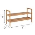 thumbnail image 1 of Honey-Can-Do 2-Shelf Bamboo Shoe Rack, 1 of 5