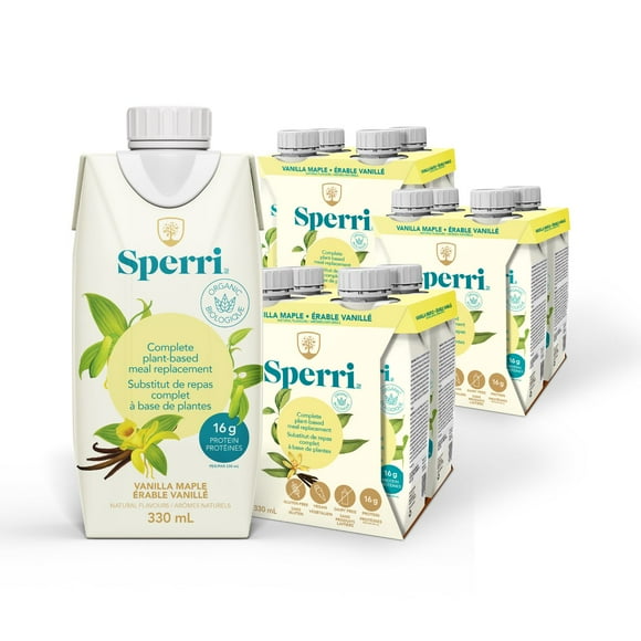Sperri - Substitut de repas complet à base de plantes et boissons protéinées - Vanille, flacon de 330 ml (lot de 12) - Prêt à boire - Sans produits laitiers, sans gluten, sans allergènes courants