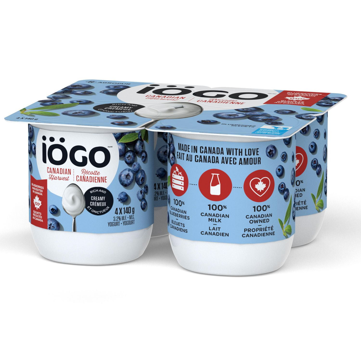 iÖGO Canadian Harvest 3.2 Blueberry Yogurt Walmart Canada