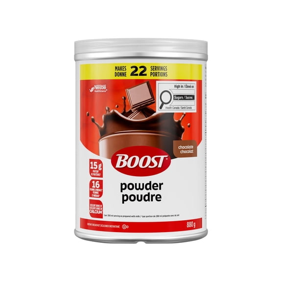 BOOST Instant Breakfast Powder, Chocolate, Drink Mix With Protein, Fibre & Calcium