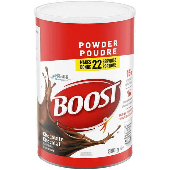 BOOST Nutritional Powder Instant Breakfast Drink Mix Chocolate 880 g Canister, 880 GR