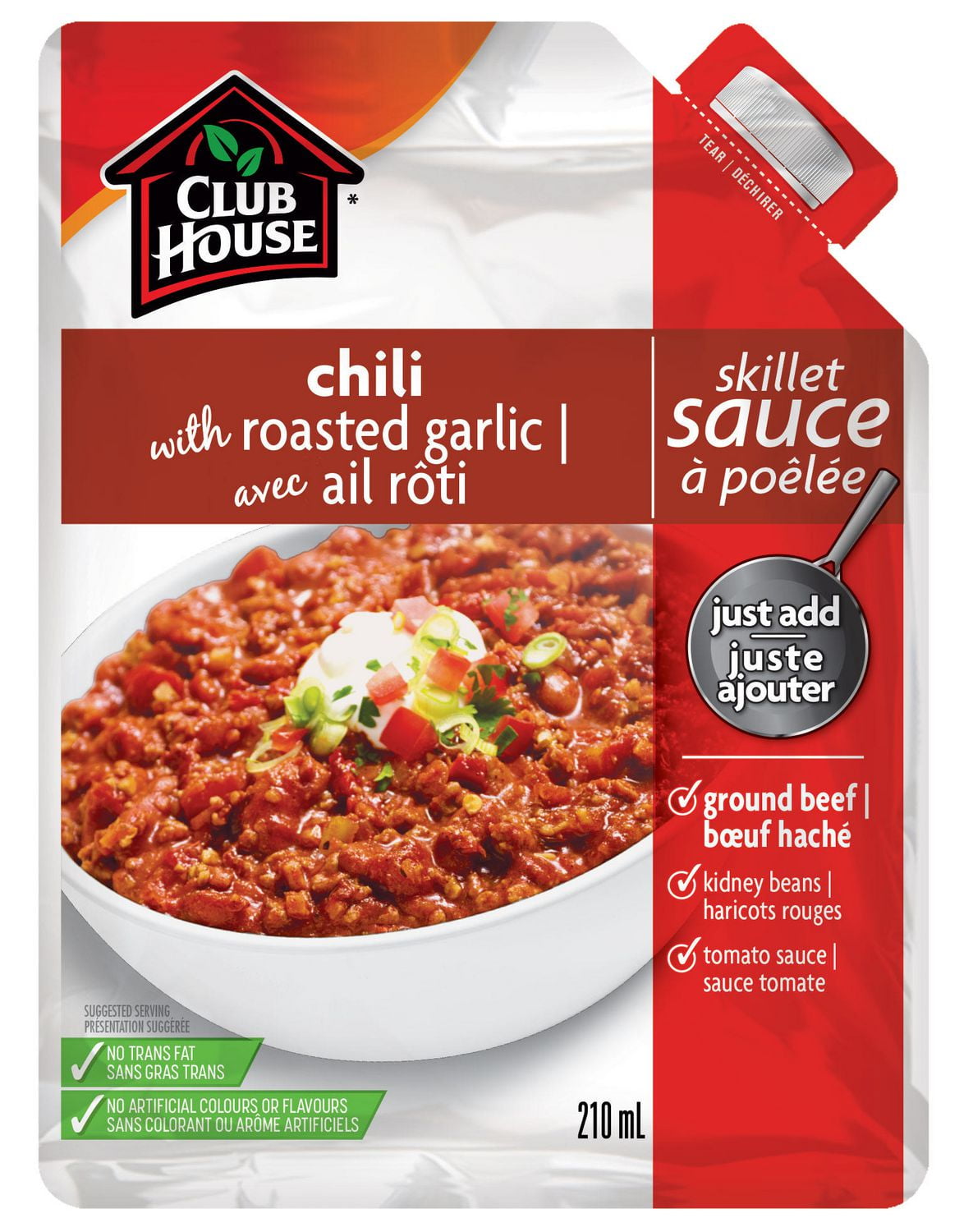 Club House Chili with Roasted Garlic Skillet Sauce Walmart Canada