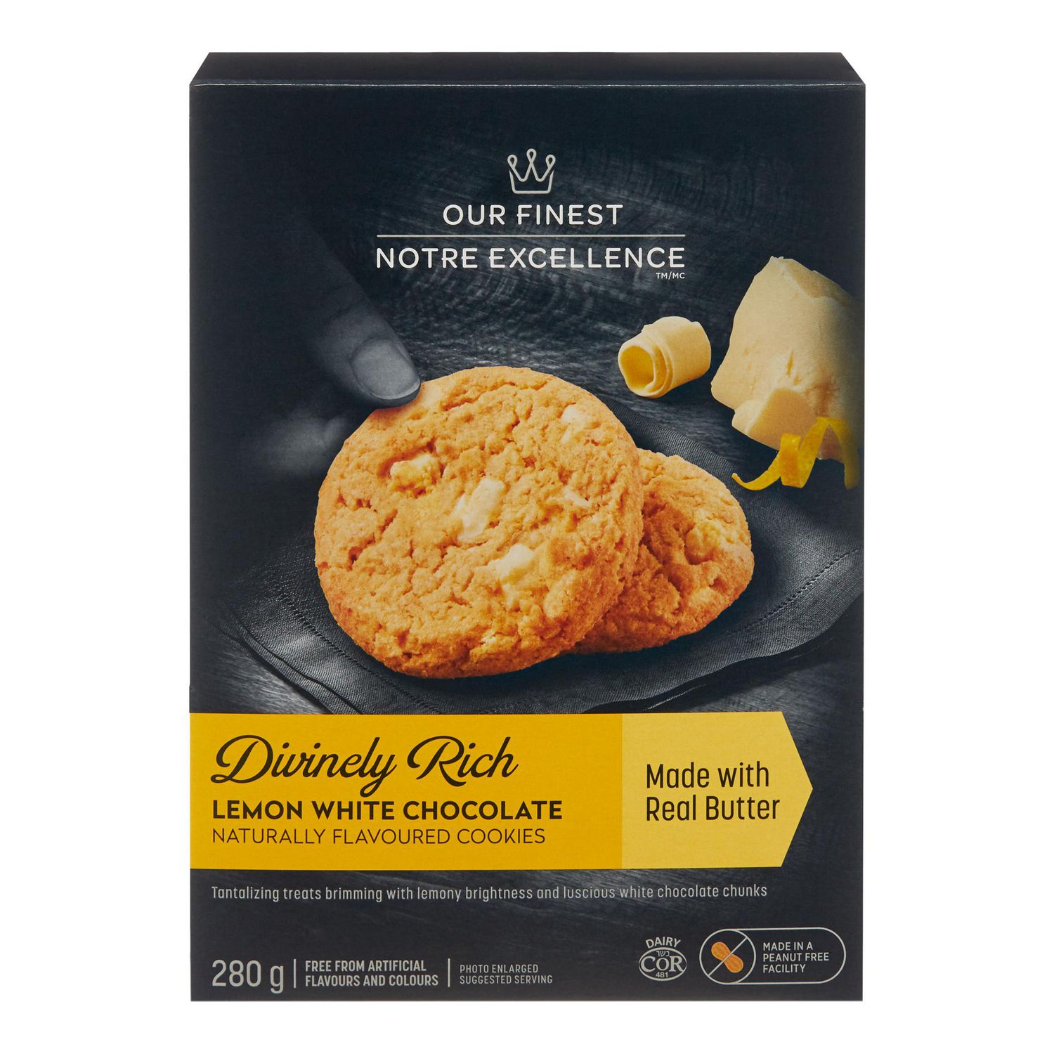 Our Finest All Butter Lemon White Chocolate Cookies Walmart Canada 2612