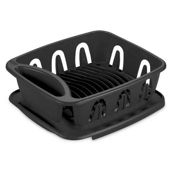 Sterilite Small 2 Piece Sink Set- Black, 2 Pieces