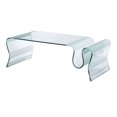 thumbnail image 1 of Zuo Modern One Piece Discovery Clear Glass Coffee Table, 1 of 3