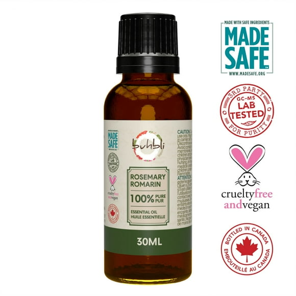 Buhbli Brands - 100% Pure Rosemary Essential Oil, 30ml, All Natural and Pure - Bottled in Canada