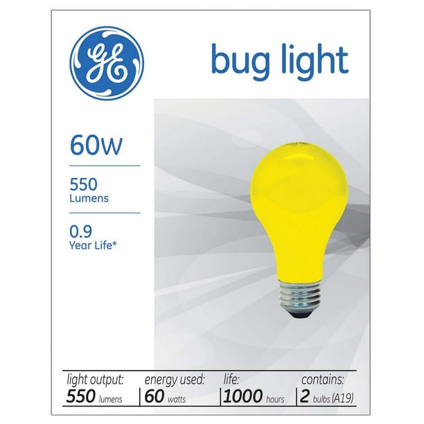 Lampe anti-insectes A19 GE 60 W – paquet de 2