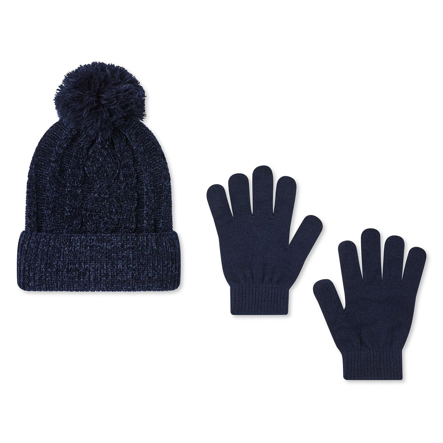George Girls' Chenille Toque and Gloves 2-Piece Set