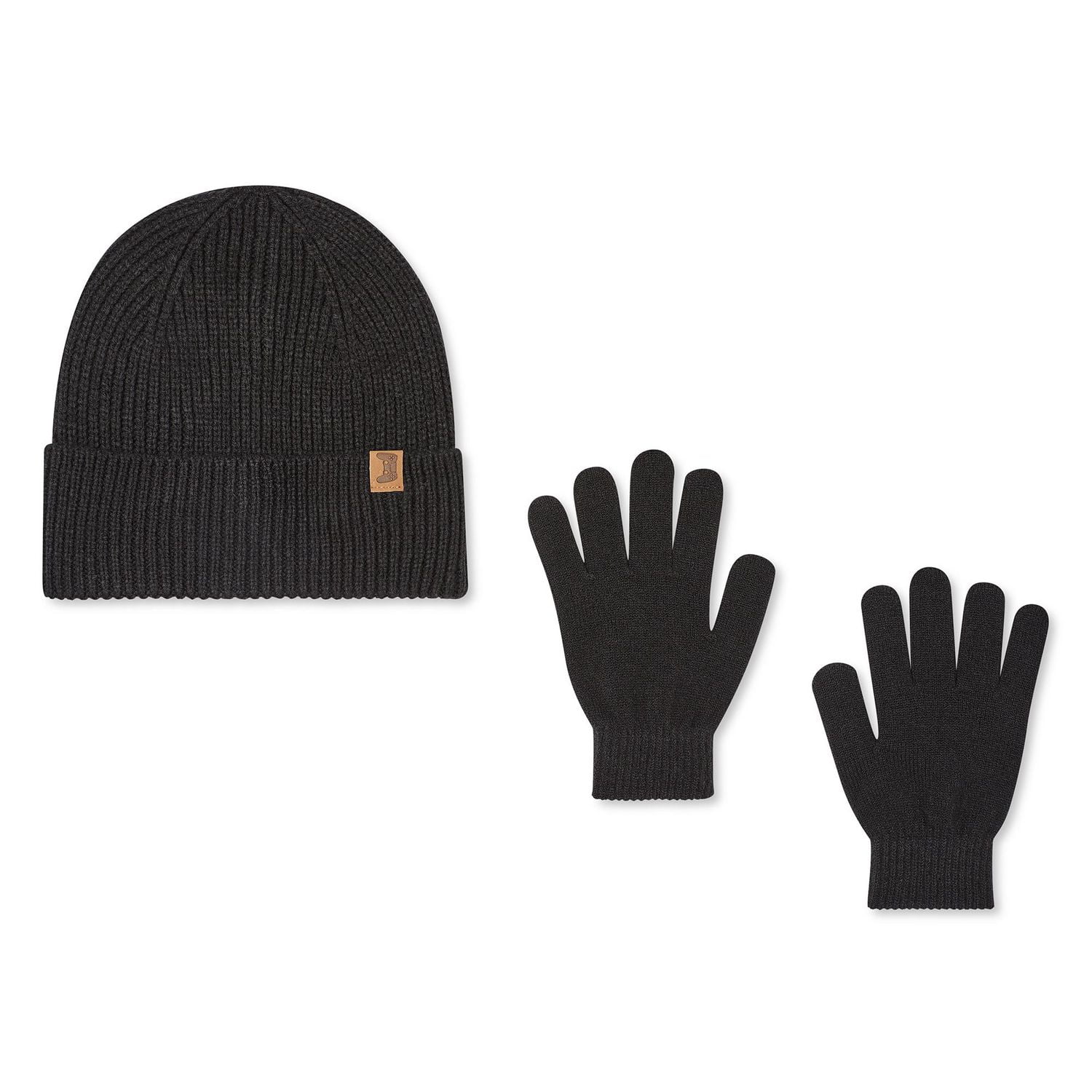 Ensemble 2 pièces tuque avec revers roulé et gants George pour garçons