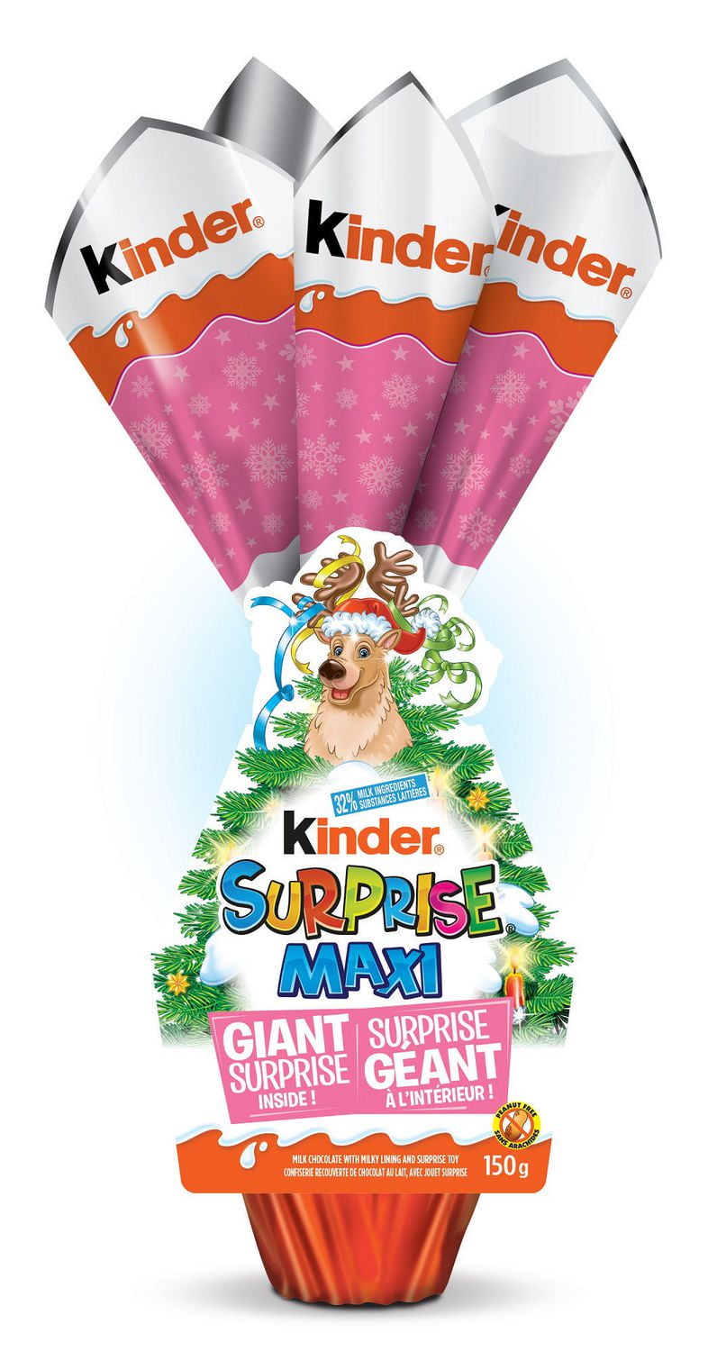 Kinder Surprise Pink Maxi Joy Milk Chocolate with Milky Lining and