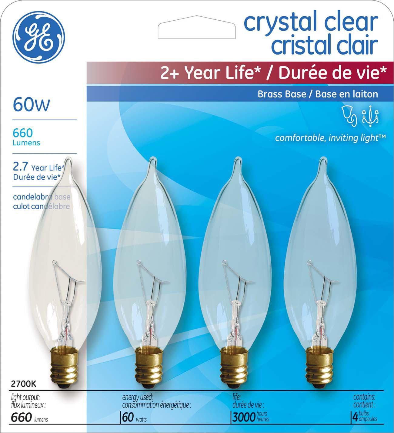 Ge crystal store clear 60w decorative