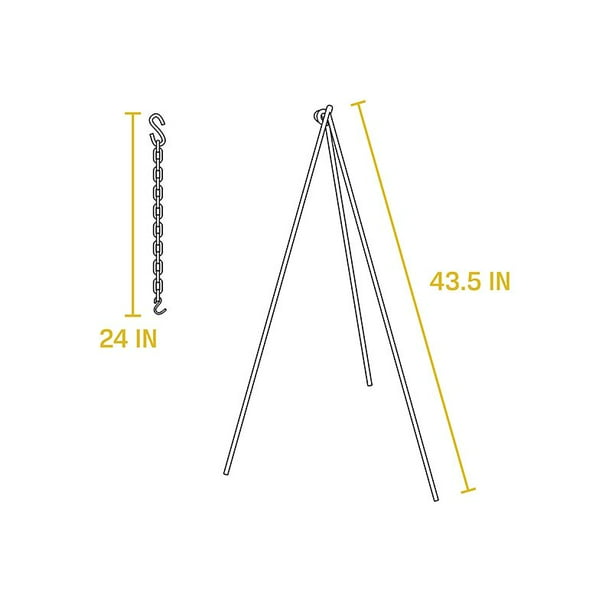 Lodge 43.5 In. Camp Tripod with Chain