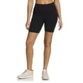 thumbnail image 1 of Reebok Women’s ‘Reflex’ High-Rise 7” Inseam Biker Shorts with Pockets, 1 of 6