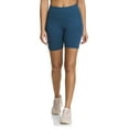 thumbnail image 1 of Reebok Women’s ‘Reflex’ High-Rise 7” Inseam Biker Shorts with Pockets, 1 of 6