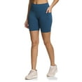thumbnail image 2 of Reebok Women’s ‘Reflex’ High-Rise 7” Inseam Biker Shorts with Pockets, 2 of 6