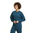 thumbnail image 2 of Reebok Women's Feels Good Meet & Greet Crew French Terry Sweatshirt, 2 of 6