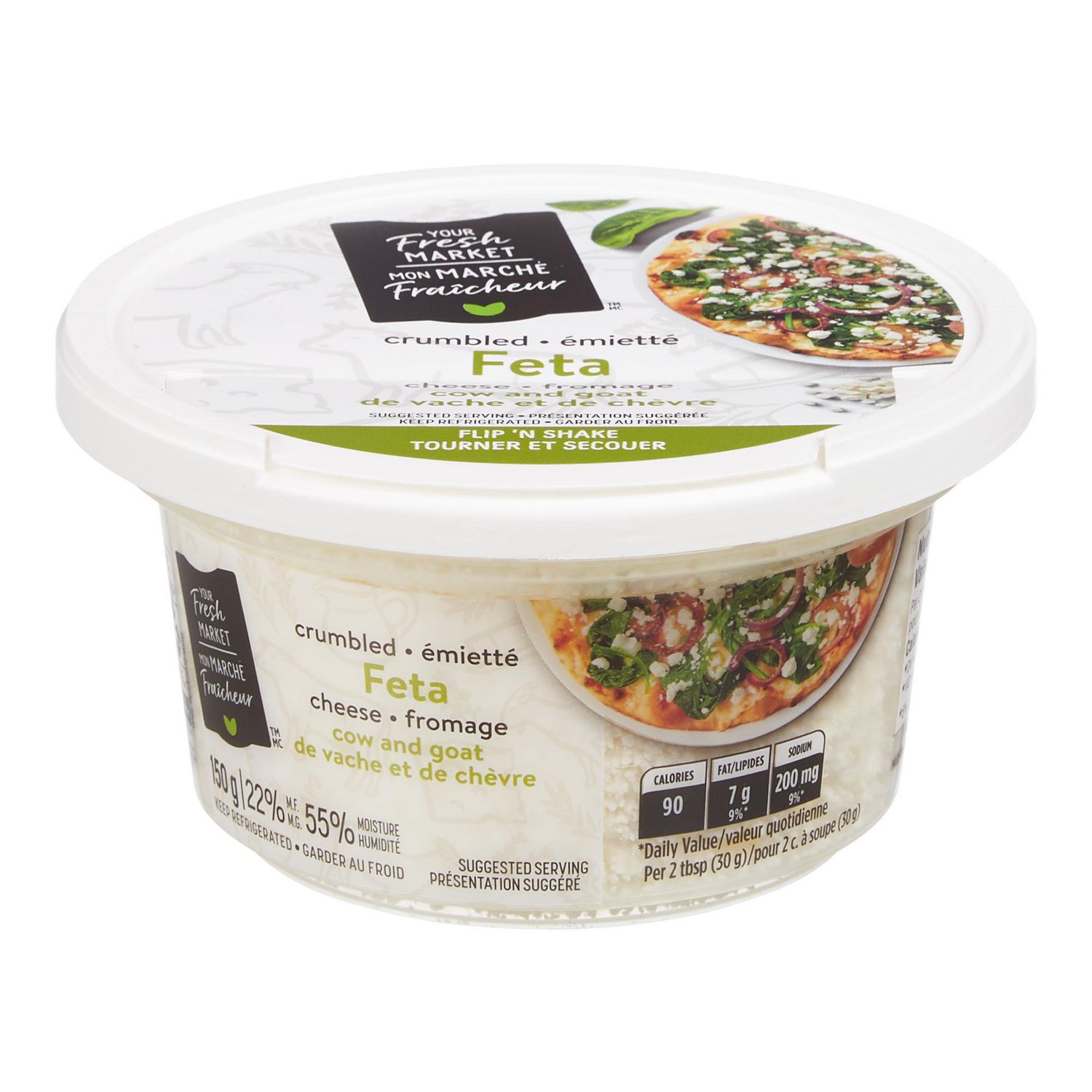Your Fresh Market Cow & Goat Blend Feta Cheese Crumble