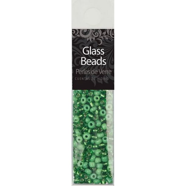 40 g Perles de rocaille vertes taille 6/0