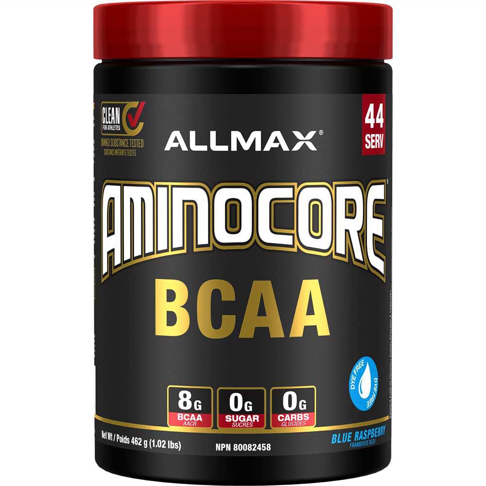 Aminocore BCAA - 8g BCAAs - 100% Pure Branch Chained Amino Acids - Gluten Free - Blue Raspberry - 462g