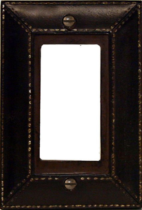 Atron Electro Industries Leather Look Brown Rocker Wall Plate | Walmart ...