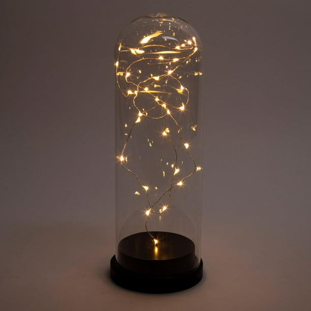 Truu Design Cloche de verre avec guirlande lumineuse à LED