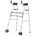 thumbnail image 1 of Medline Upright Folding Walker with 5" Wheels, Junior, 1 of 4
