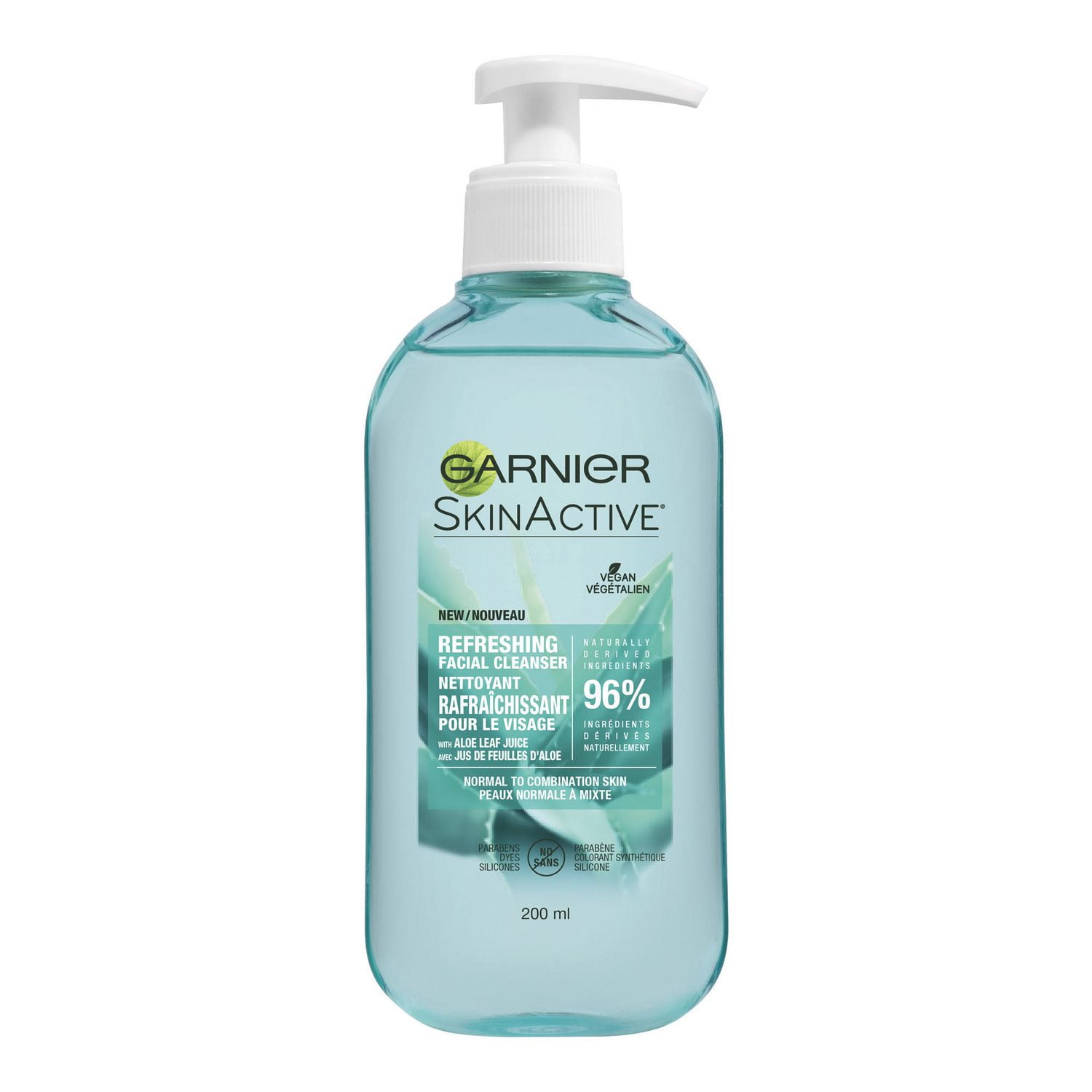 Garnier Refreshing Facial Cleanser with Aloe Leaf Juice, 200 mL