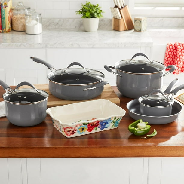 The Pioneer Woman 10 Piece Cookware Set Walmart.ca