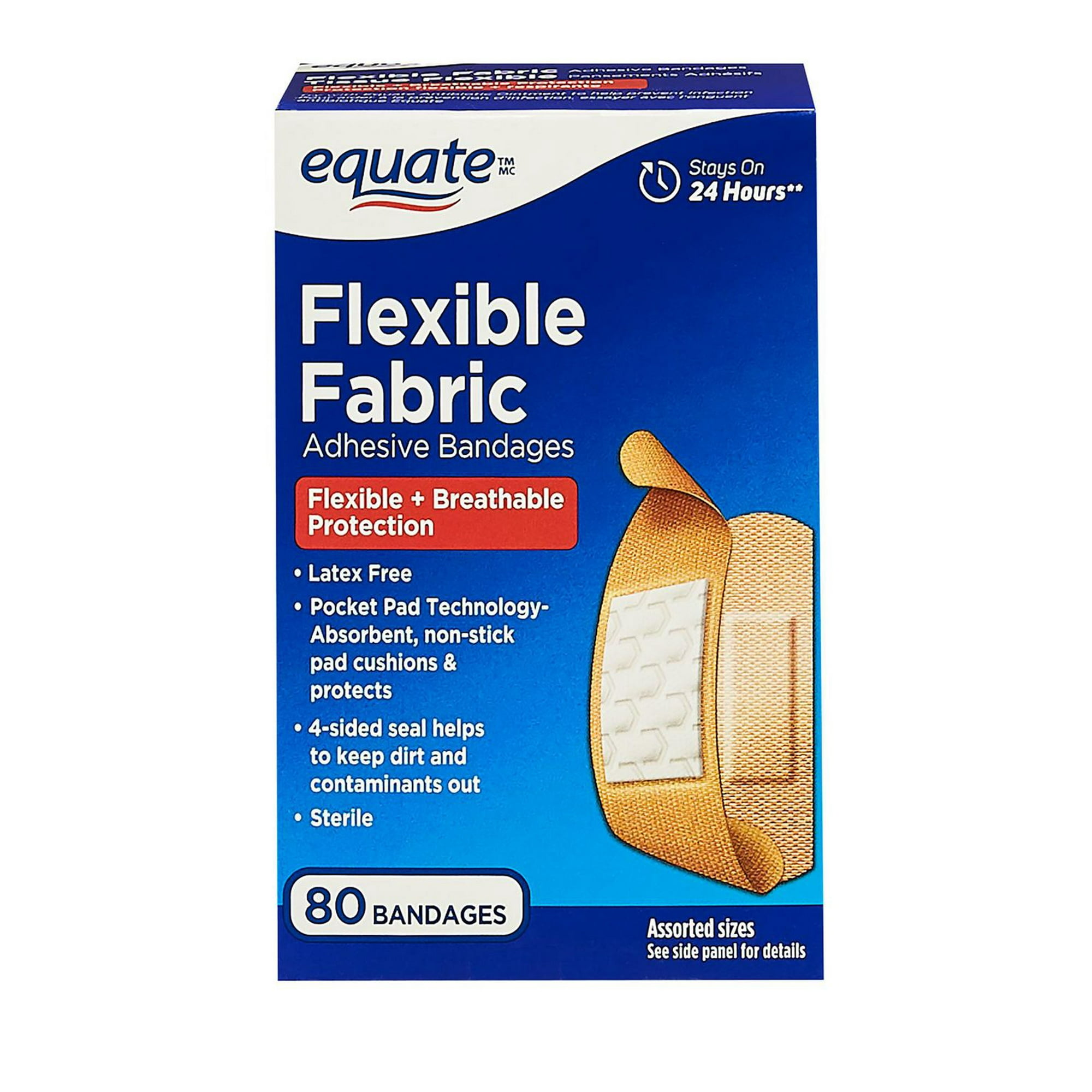 Equate Flexible Fabric Adhesive Bandages, 80 bandages 