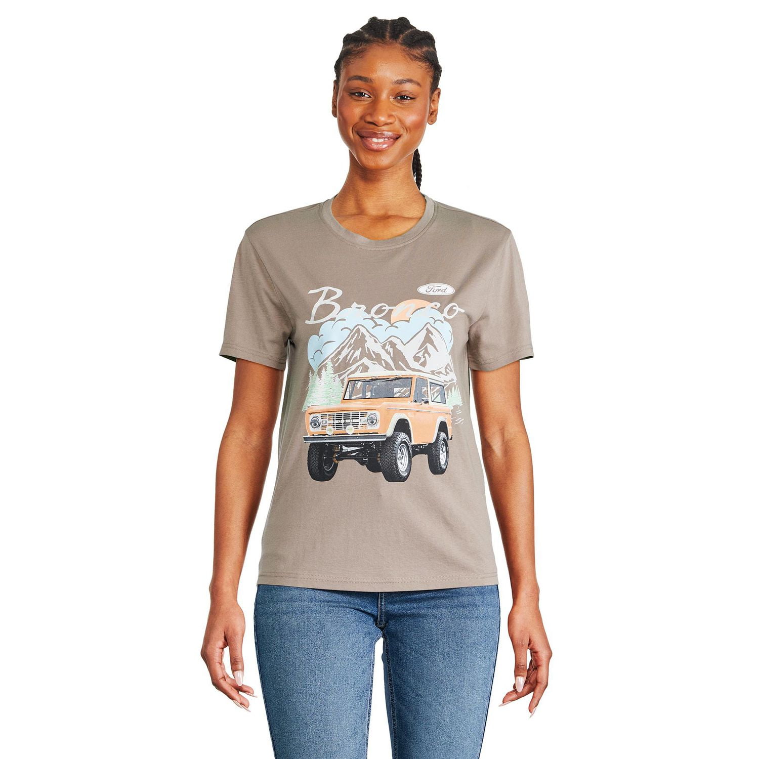T-shirt avec imprimé graphique Ford pour femmes Tailles TP–TG