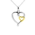 thumbnail image 1 of Luxury Designs Two Tone Double Heart necklace, 1 of 1