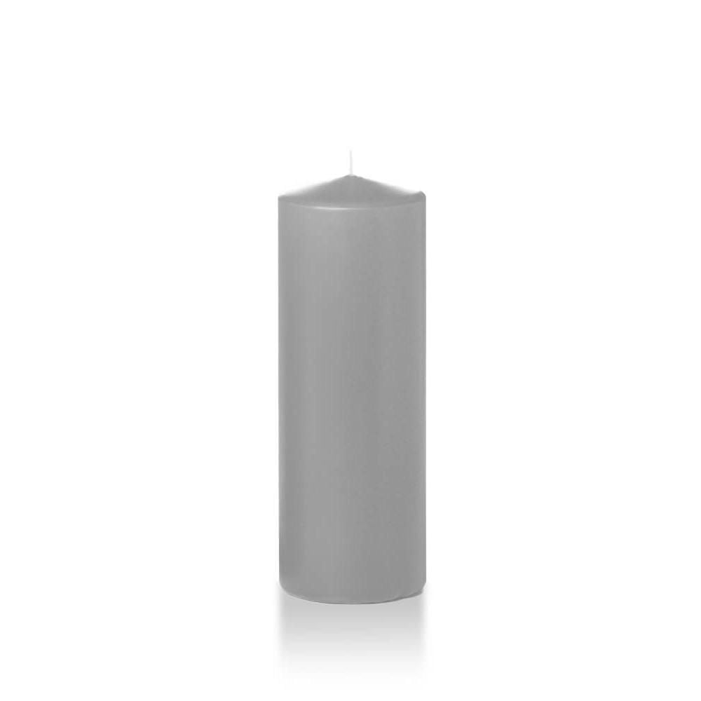 Yummi 2.8"x8" Pillar Candles 12 Light Gray Walmart Canada