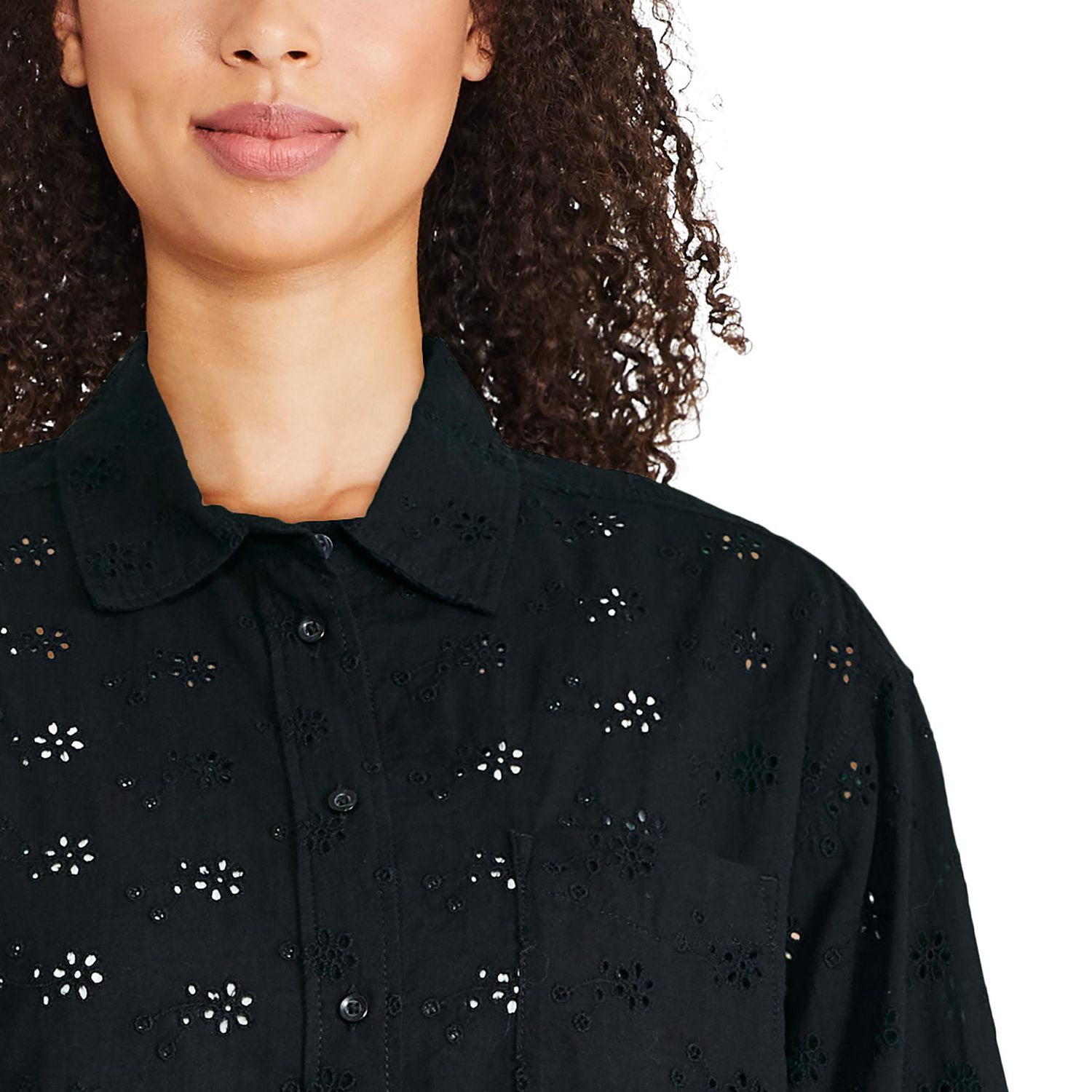 George Women's Oversized Eyelet Shirt, Sizes XS-XXL