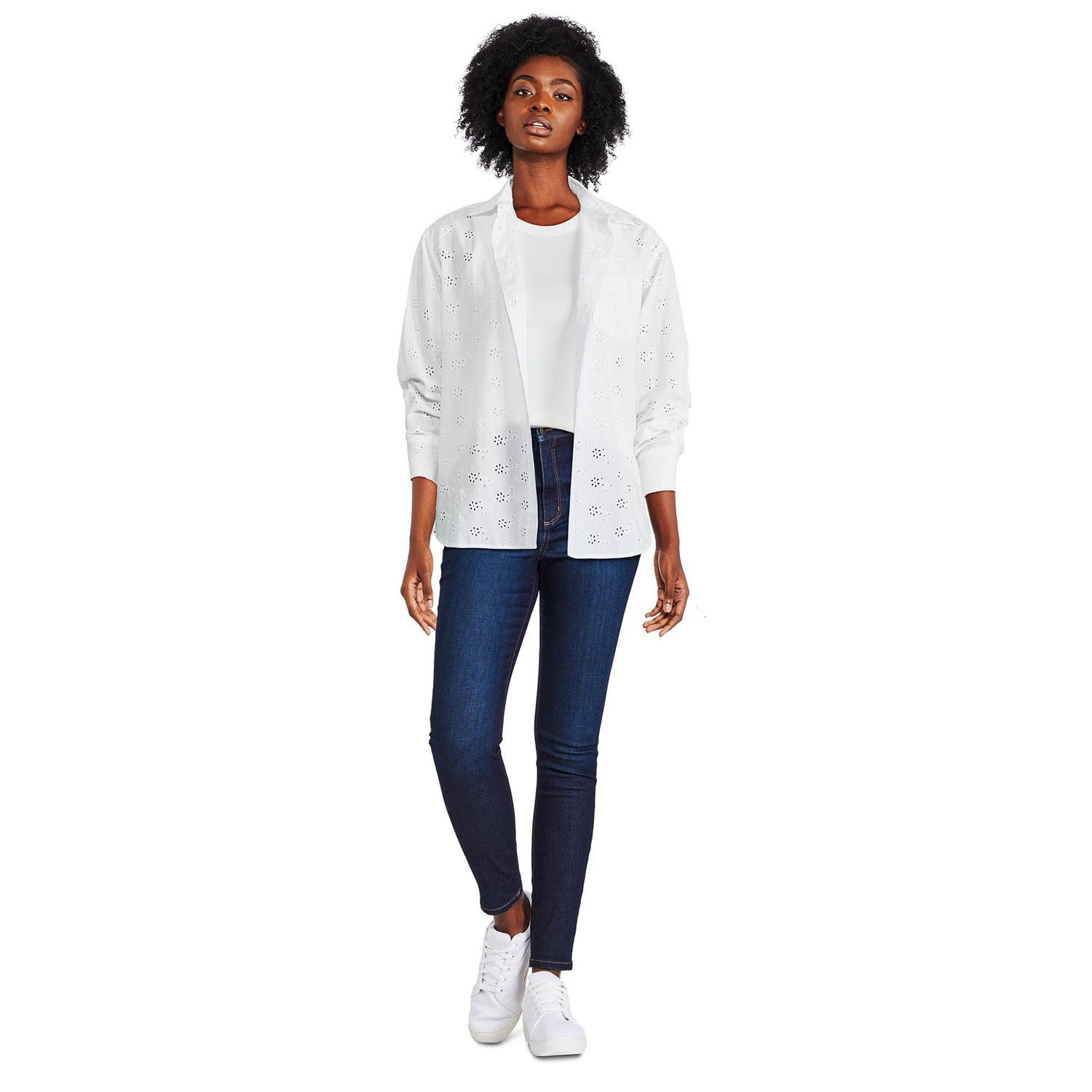 Chemise surdimensionnée à œillets George pour femmes