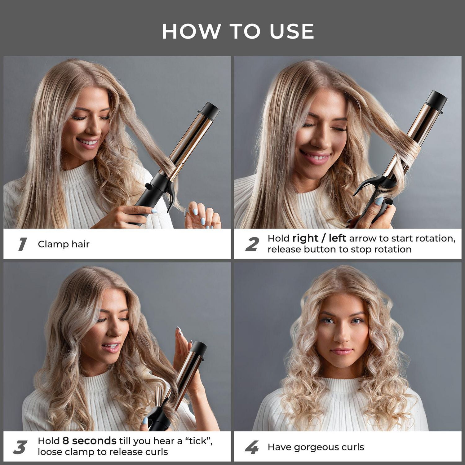 TYMO RotaIonic Rotaing Curling Iron Walmart