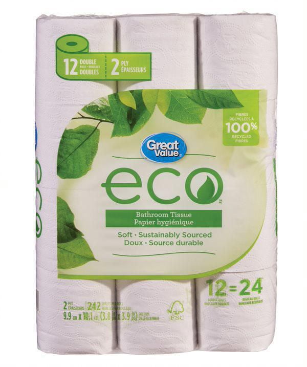 Great Value ECO Bathroom Tissue Walmart Canada
