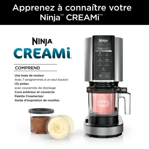 4pcs Pintes et couvercles de crème glacée pour Ninja Creami Nc500
