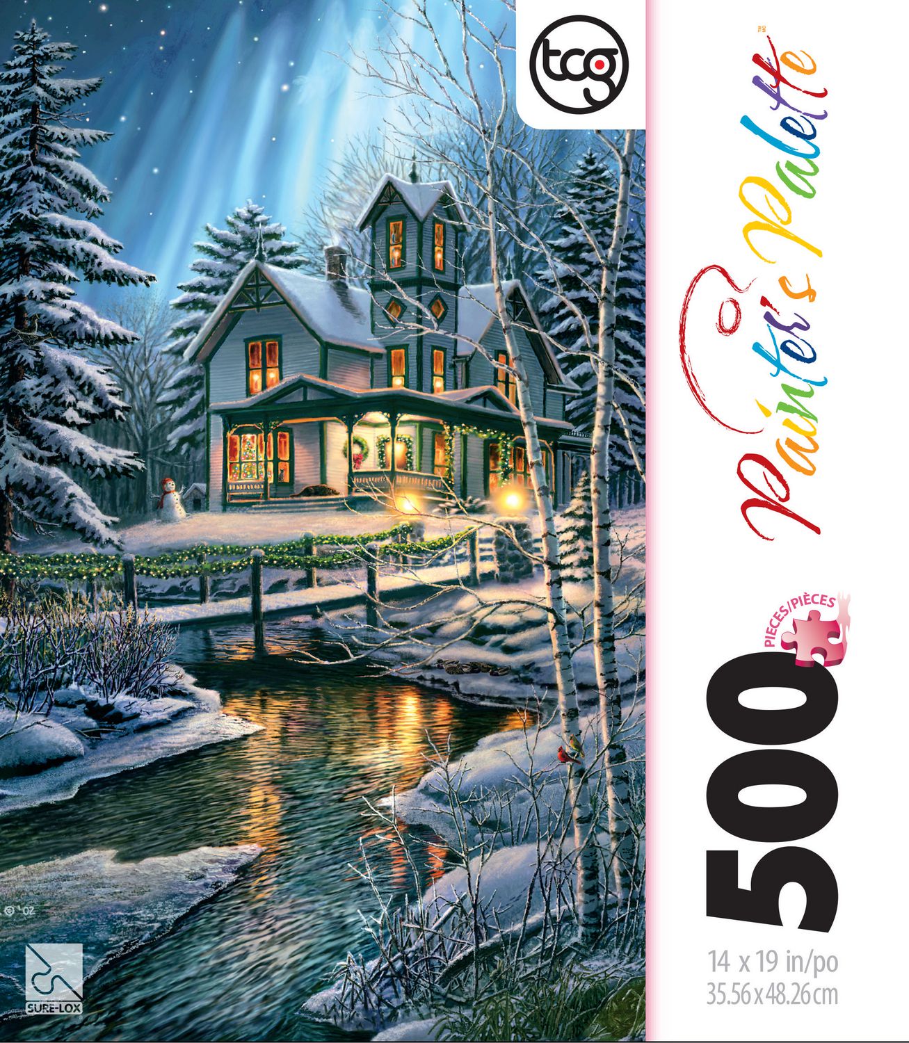 SureLox Painters Palette Holiday Lights Puzzle, 500 Pieces Walmart