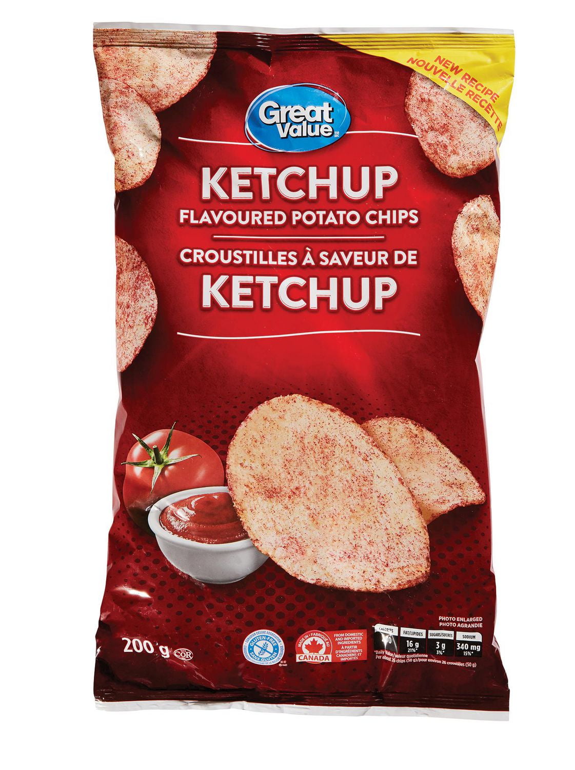 Great Value Ketchup Flavoured Potato Chips Walmart Canada