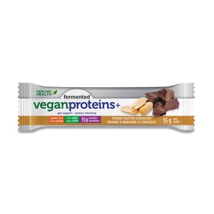 Genuine Health Fermented Greek Protéines de yogourt+, 15g Barres protéiques, 7g de fibres, sans gluten, non dénommés ni compris ailleurs GMO, Chocolat au beurre d'arachide