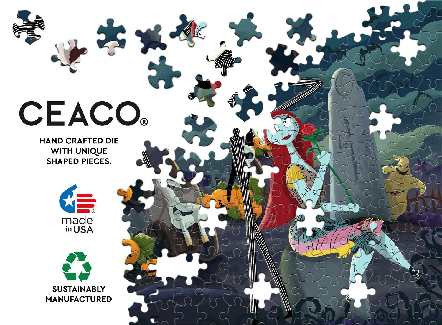 Ceaco - Nightmare Before Christmas - Graveyard Party - 300 Piece Interlocking Jigsaw Puzzle