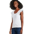 thumbnail image 2 of George Women's Flutter Sleeve Tee, 2 of 6