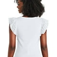 thumbnail image 3 of George Women's Flutter Sleeve Tee, 3 of 6