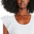 thumbnail image 4 of George Women's Flutter Sleeve Tee, 4 of 6